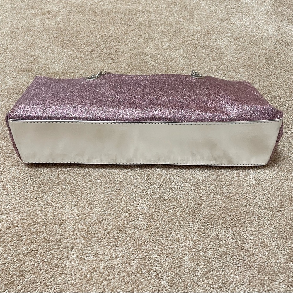 NEW Insulated Wine Bottle Carrier Bag Glitter Pink Silver Bow Stopper Bride - Picture 9 of 13